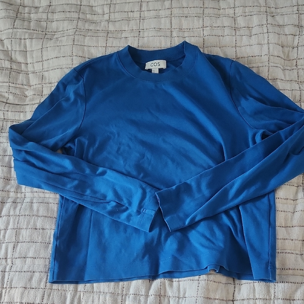 COS Vibrant Blue Crew Neck Top